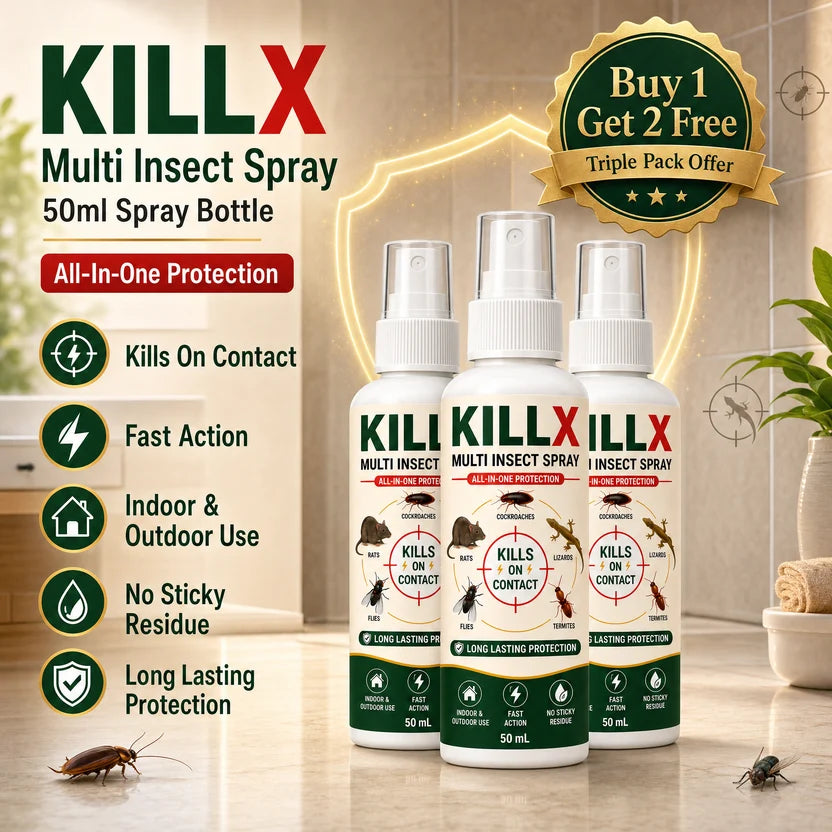 KILLX Multi Insect Spray 50Ml Each (Pack Of 3)
