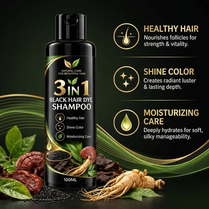 3 In 1 Japanese Black Hair Dye Shampoo (BUY 1 GET 1 FREE)