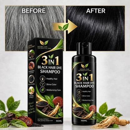 3 In 1 Japanese Black Hair Dye Shampoo (BUY 1 GET 1 FREE)