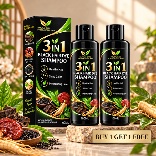 3 In 1 Japanese Black Hair Dye Shampoo (BUY 1 GET 1 FREE)